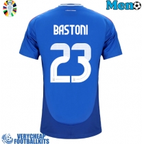 Italy Alessandro Bastoni #23 Replica Home Shirt Euro 2024 Short Sleeve